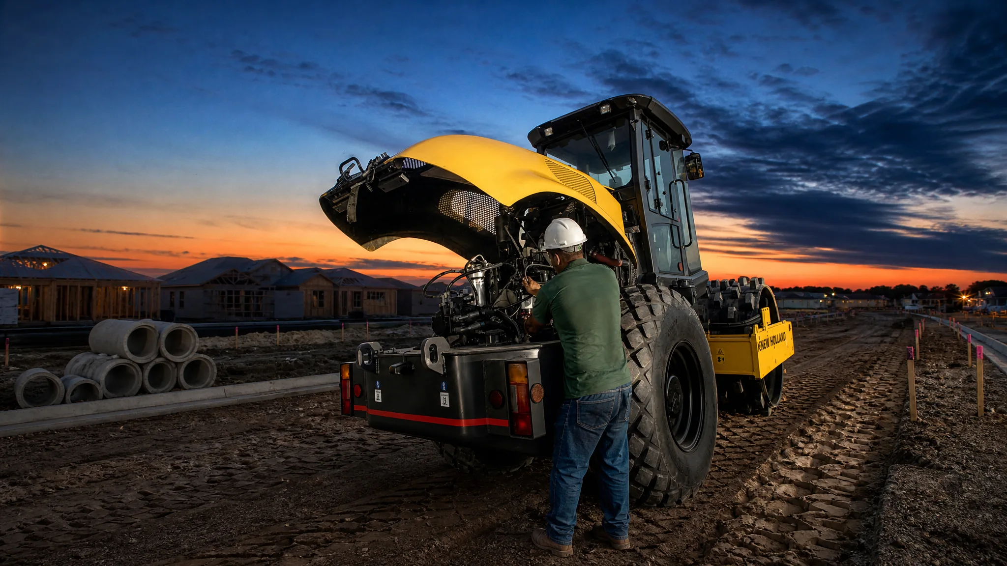 Rodillo compactador pata de cabra New Holland V110PD — Urbanismo y parcelamientos
