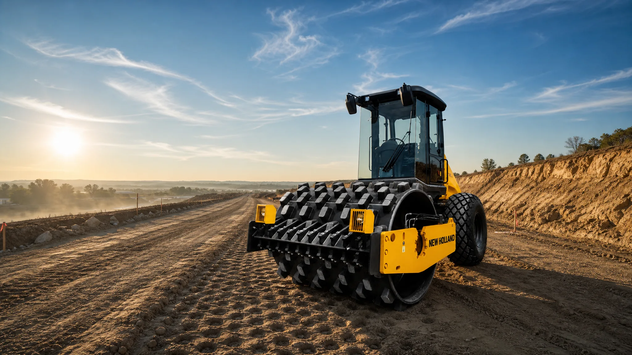 Rodillo compactador pata de cabra New Holland V110PD — Vialidad y carreteras