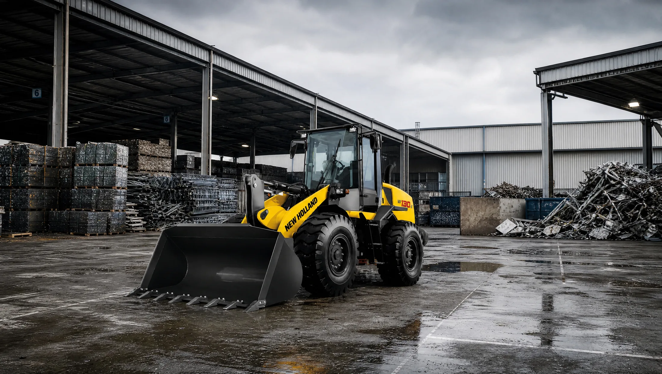 Cargadora frontal New Holland W130B — Industria y patios