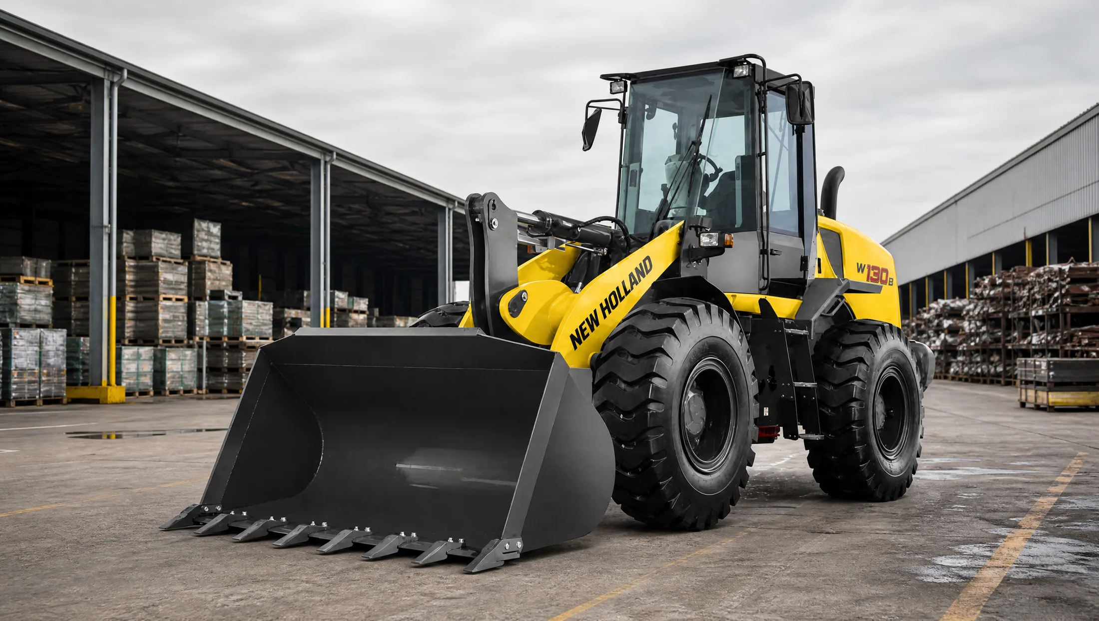Cargadora frontal New Holland W130B — Industria y patios