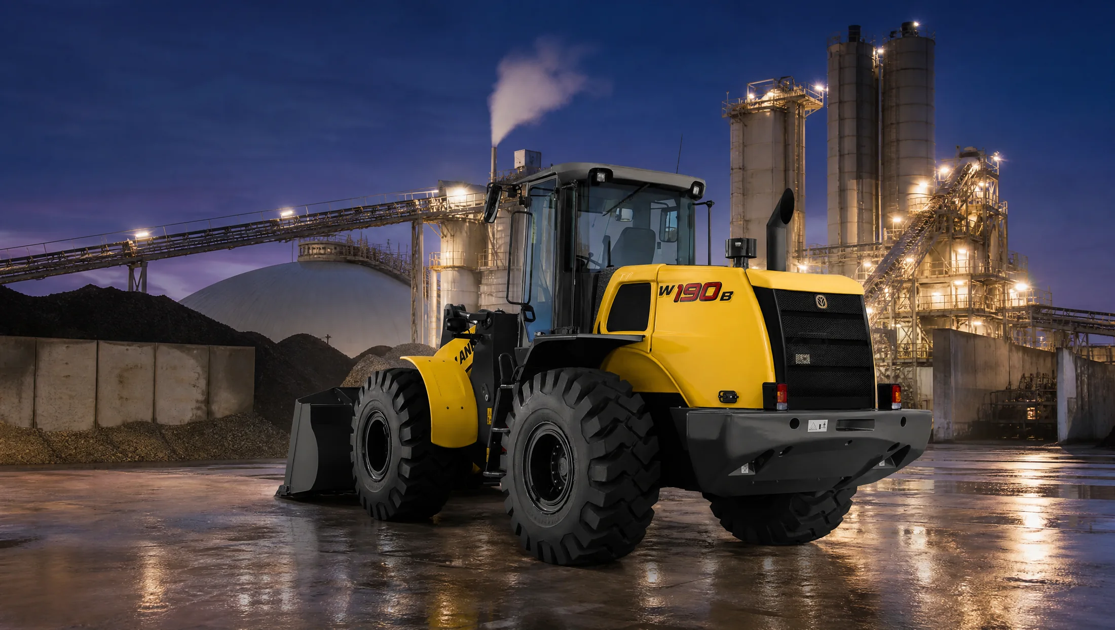 Cargadora frontal New Holland W190B — Industria y patios