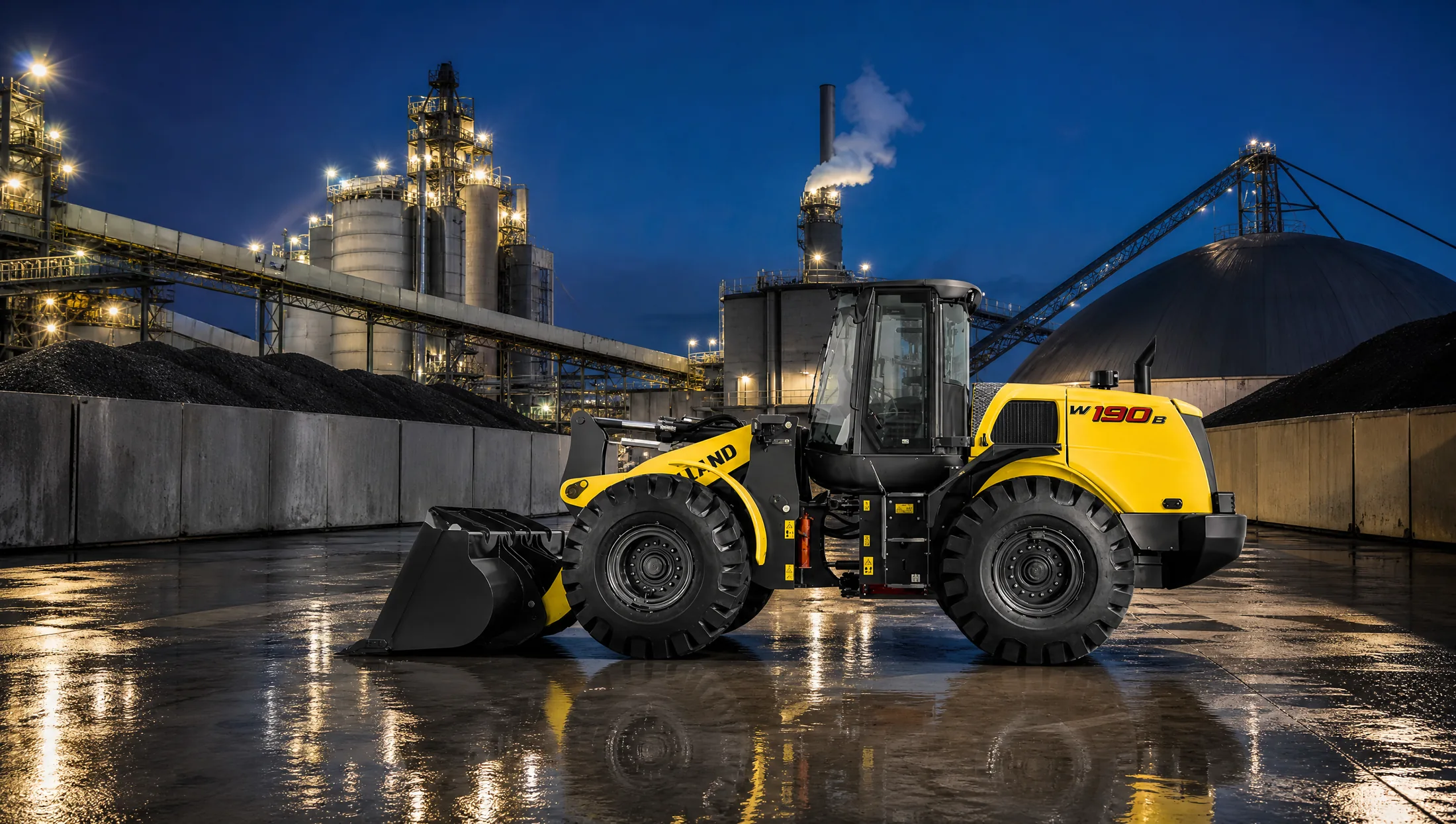 Cargadora frontal New Holland W190B — Industria y patios