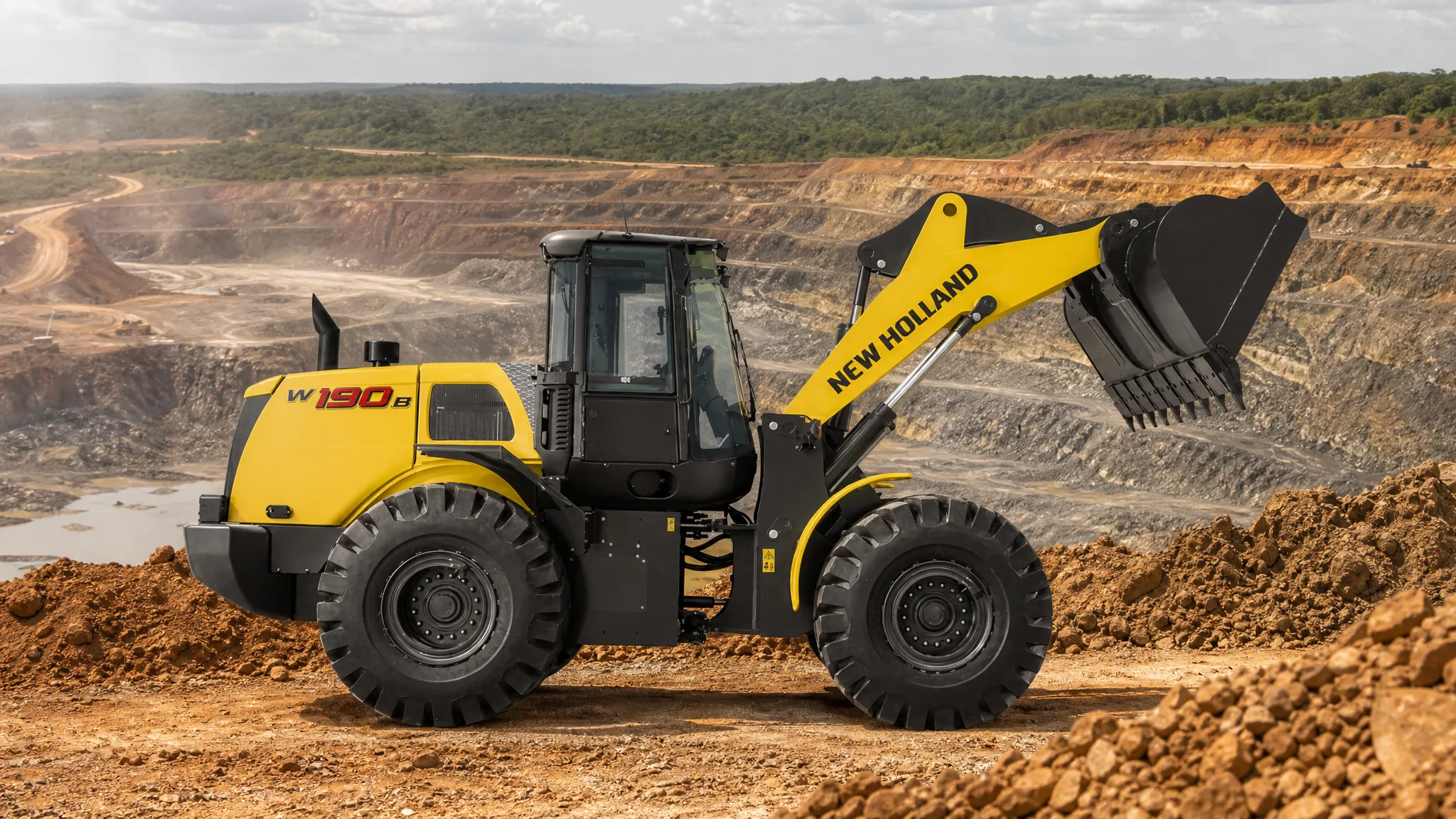 Cargadora frontal New Holland W190B — Minería