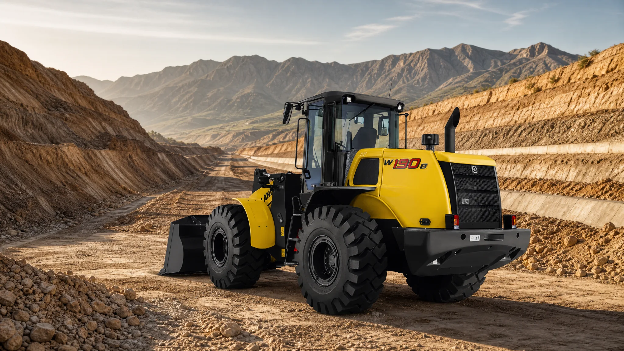 Cargadora frontal New Holland W190B — Obra civil e infraestructura