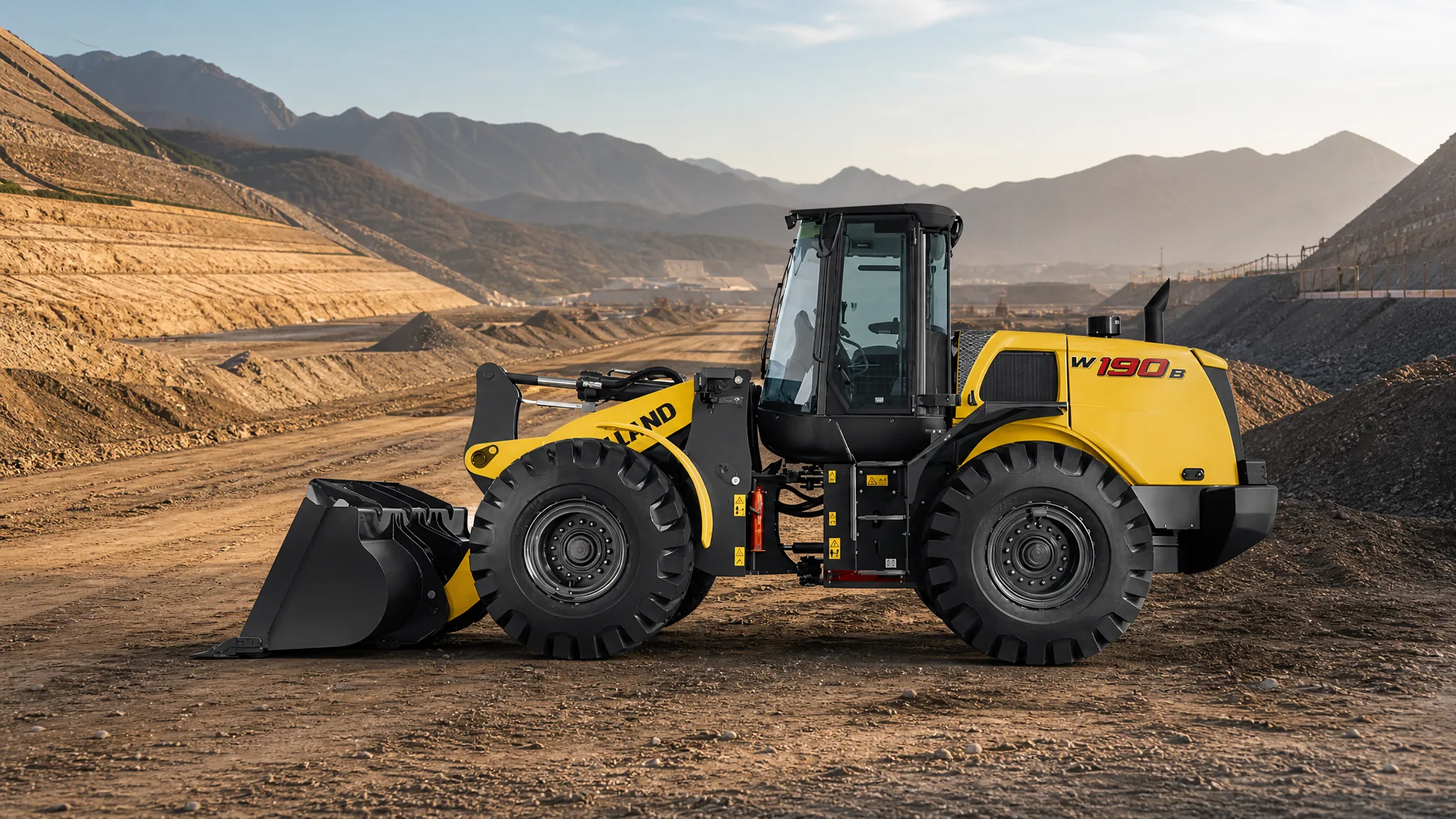 Cargadora frontal New Holland W190B — Obra civil e infraestructura
